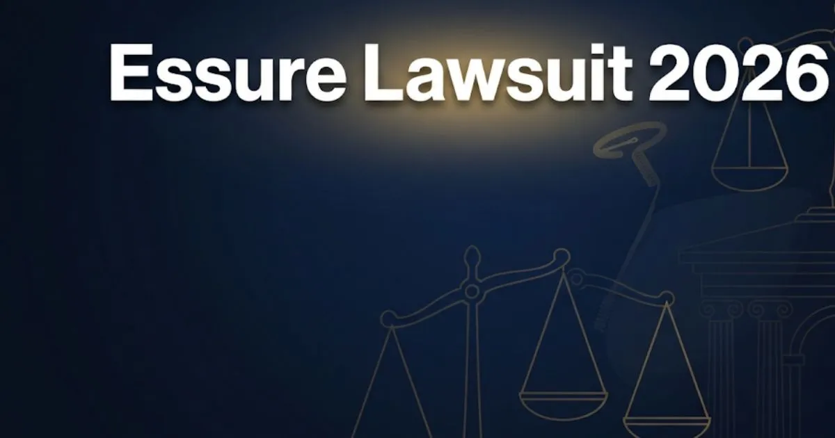 Essure lawsuit 2026 hero banner with legal scales and medical device icons on navy background