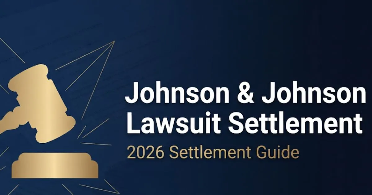 Johnson and Johnson lawsuit settlement 2026 guide hero banner with gavel icon