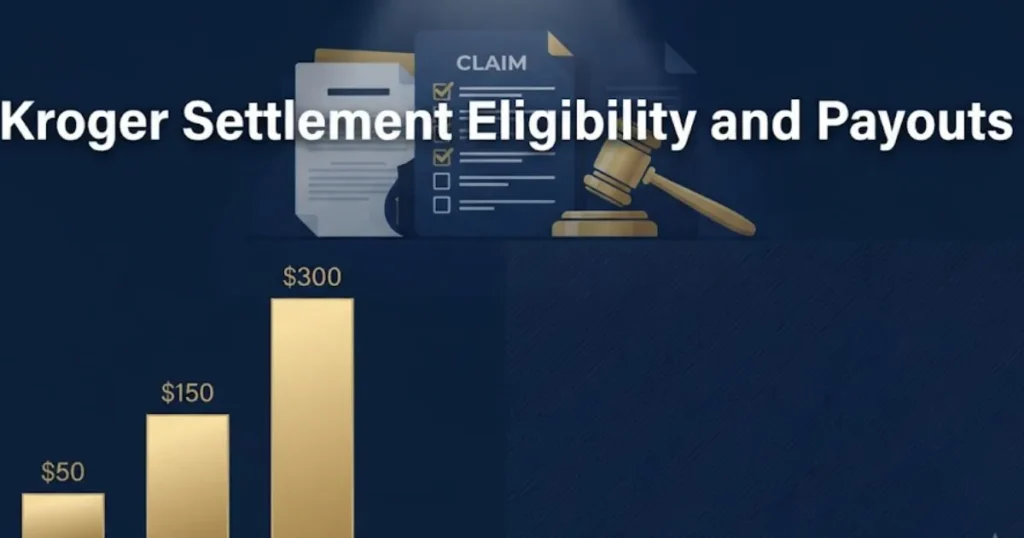 Kroger class action lawsuit 2021 settlement eligibility and payout tiers infographic