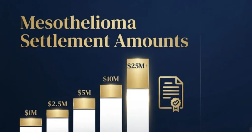 Mesothelioma settlement amounts chart for Florida lawsuit compensation in 2026