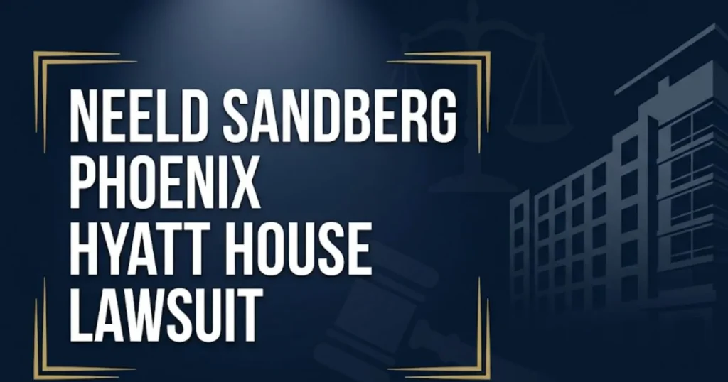 Neeld Sandberg Phoenix Hyatt House lawsuit 2026 legal guide banner with hotel silhouette and scales of justice