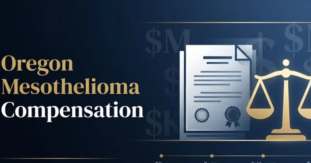 Oregon mesothelioma compensation breakdown with legal documents and settlement info