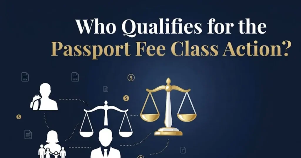 Passport fee class action eligibility graphic for expedited passport fee lawsuit