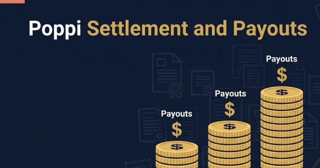 Poppi lawsuit settlement payout tiers infographic with legal themed design elements