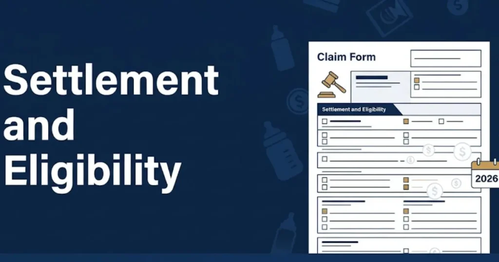 Ready Set Food lawsuit settlement eligibility infographic with claim form and legal icons