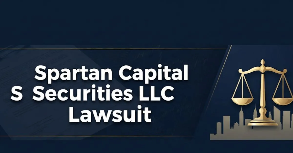 Spartan Capital Securities LLC lawsuit 2026 guide hero banner with legal scales and NYC skyline