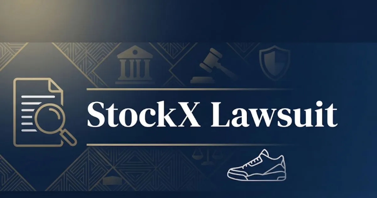 StockX lawsuit 2026 legal guide hero banner with courthouse and gavel icons