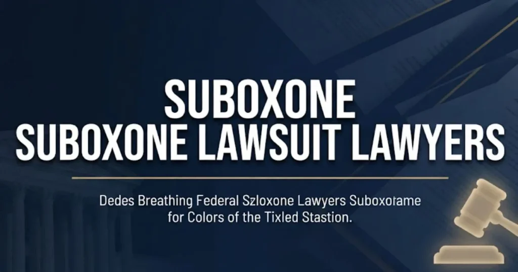 Suboxone lawsuit lawyers hero banner with courthouse and legal theme