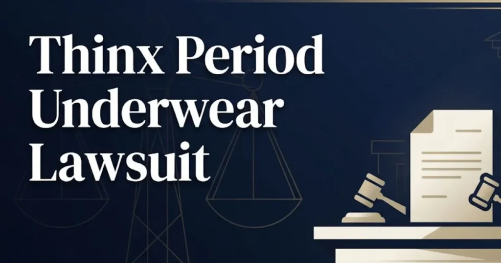 Thinx period underwear lawsuit 2026 legal guide hero banner with gavel icon