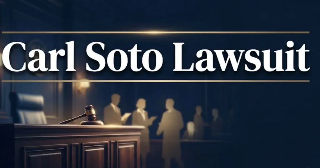 Carl Soto Lawsuit 2026 hero banner with courtroom background and legal theme