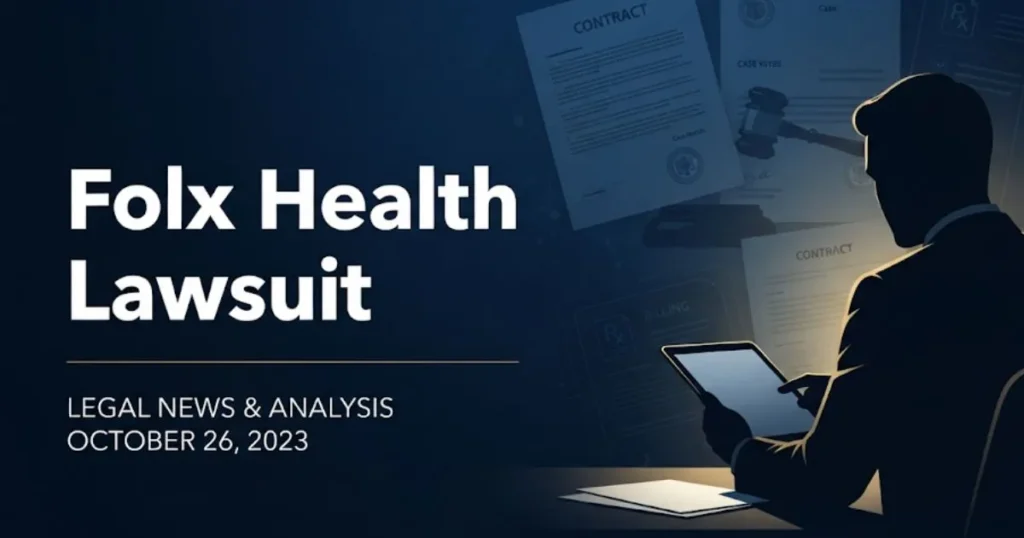Folx Health lawsuit 2026 hero banner with legal symbols and billing documents