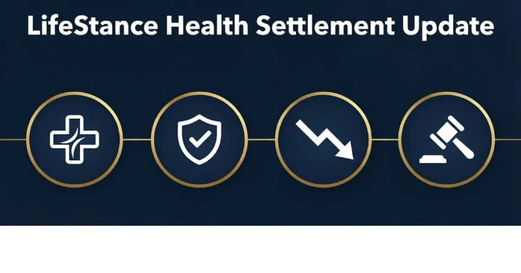 LifeStance Health settlement update infographic showing claim types in 2026