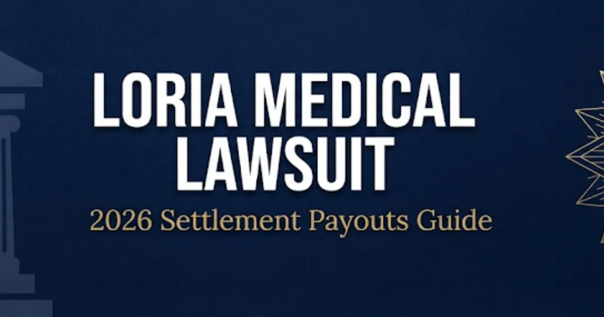 Loria Medical Lawsuit 2026 settlement payouts guide hero banner with legal scales
