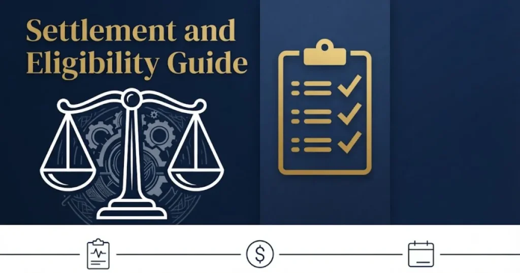 Rogers Behavioral Health lawsuit settlement and eligibility guide with legal icons