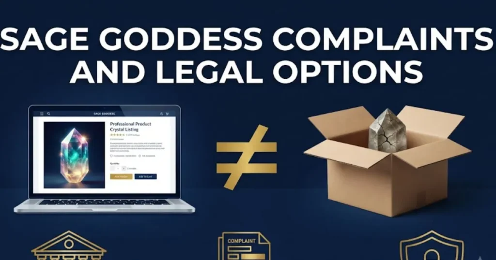 Sage goddess lawsuit complaints graphic comparing advertised vs received products