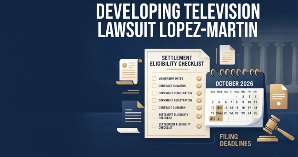 developing television lawsuit lopez-martin settlement eligibility and filing deadline graphic