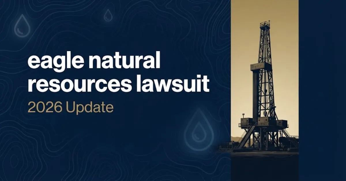 eagle natural resources lawsuit 2026 hero banner with industrial silhouette and navy blue legal theme