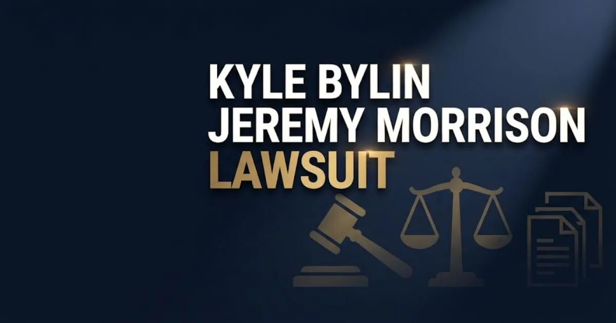 kyle bylin jeremy morrison lawsuit hero banner with legal symbols on navy background