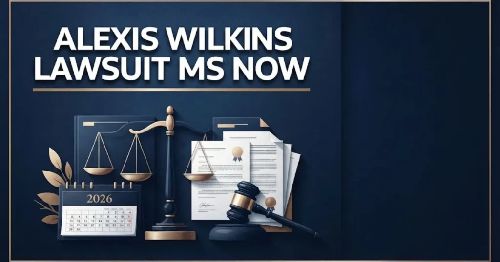 alexis wilkins lawsuit ms now supporting graphic with legal documents and gavel on navy background