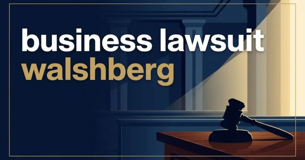 business lawsuit walshberg hero banner with gavel silhouette and navy courtroom background