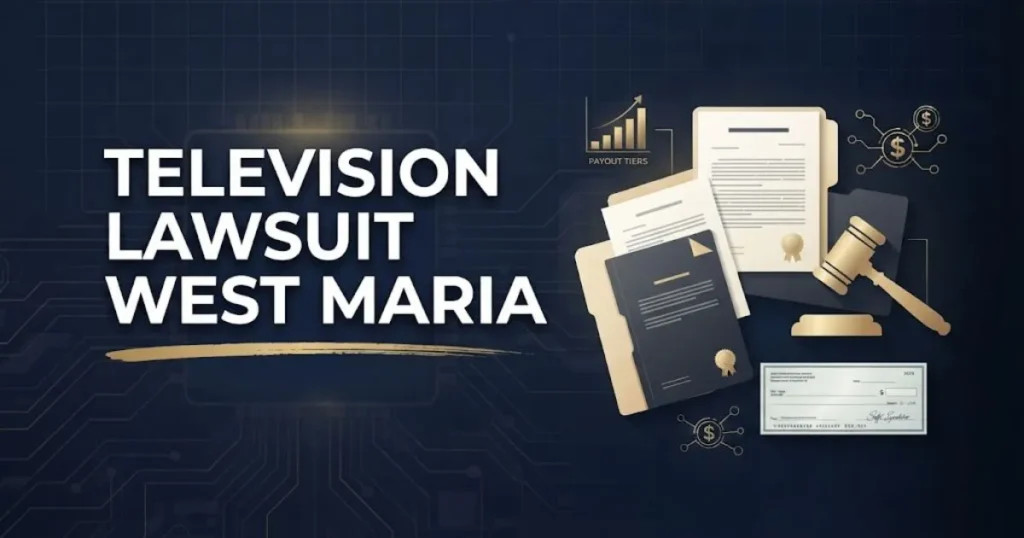 television lawsuit west maria settlement eligibility and payout details supporting graphic