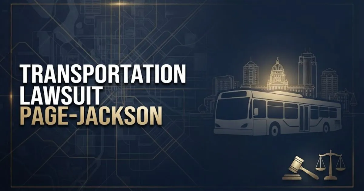 transportation lawsuit page-jackson hero banner with navy blue transit and legal theme design